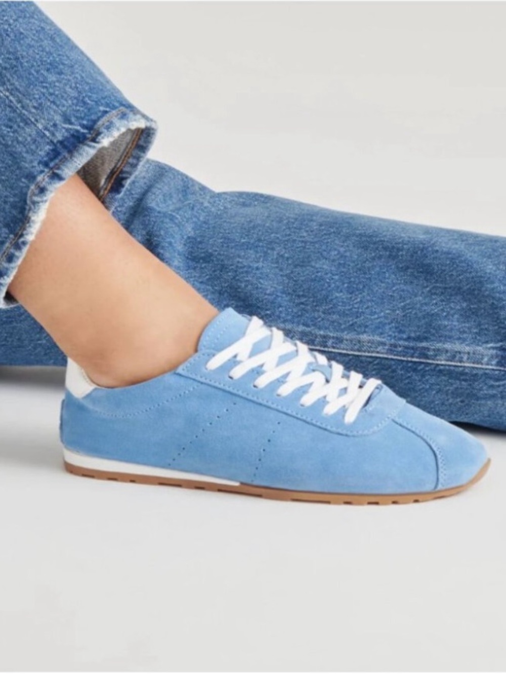 NIB DOLCE VITA Serina Sneakers in Blue Suede, Size 7